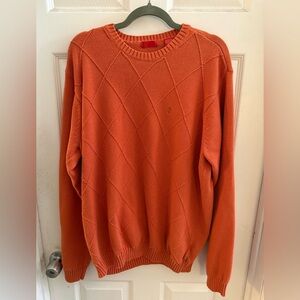 Izod Men's XL Crewneck Sweater in Vibrant Orange